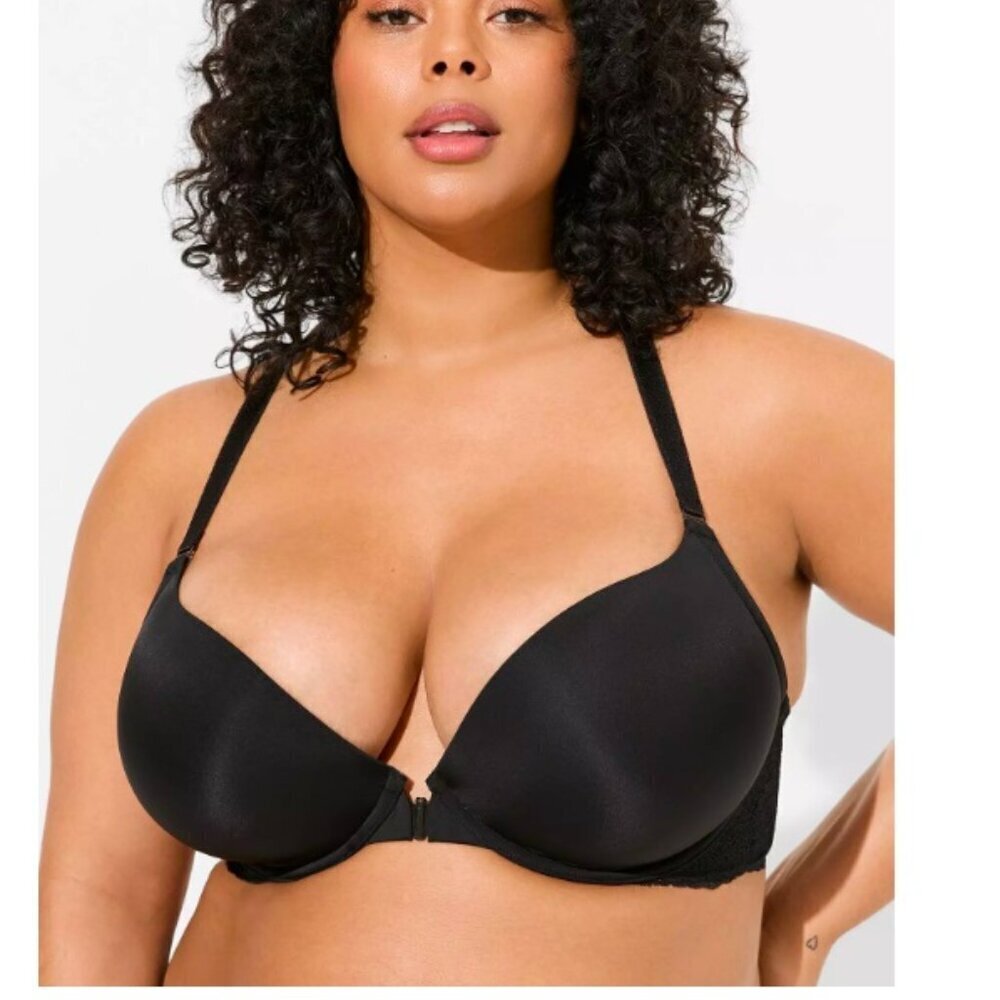 Torrid XO Plunge Push-Up Front-Close Bra, 44D